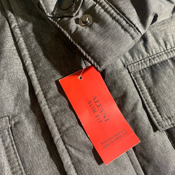 Men's Alfani Jacket. Charcoal Grey “Heather” XL slim fit. Light Puff. - Picture 7 of 7